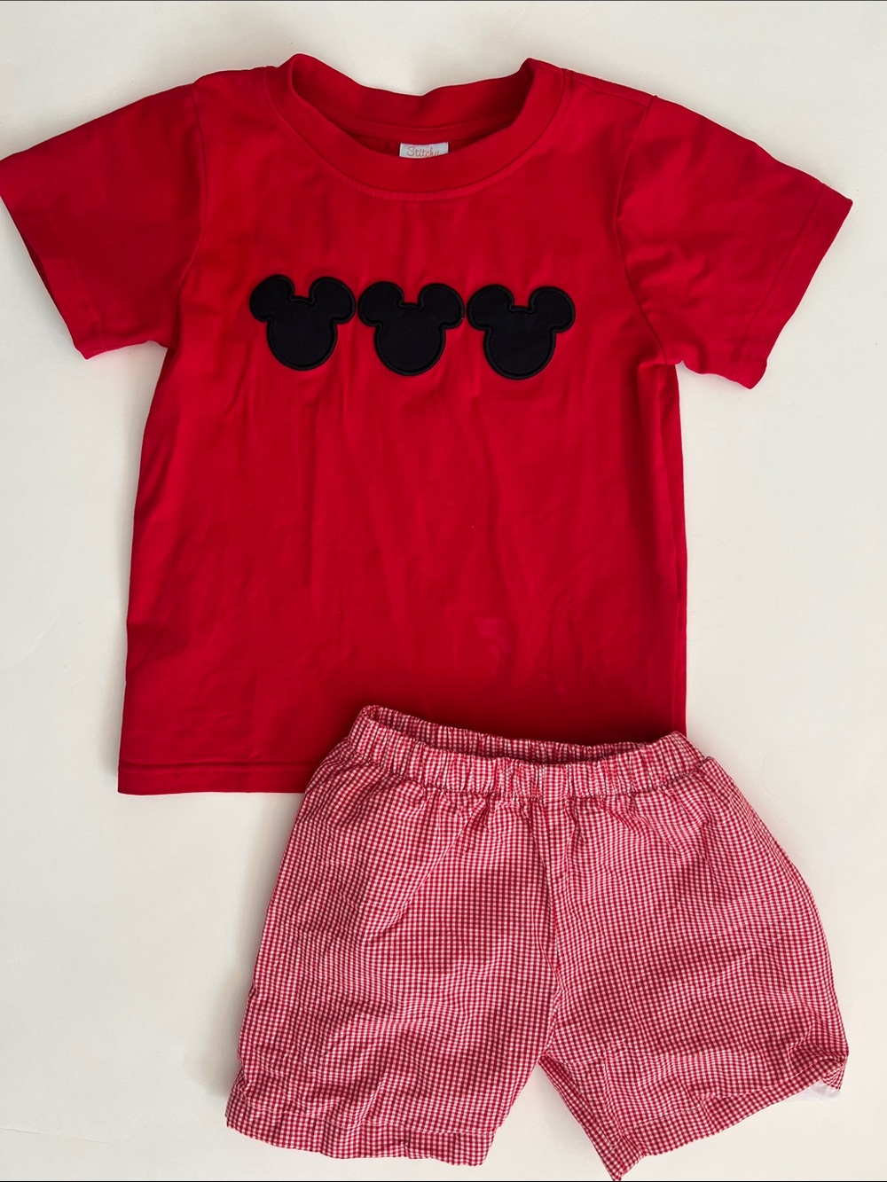 LOT! Two Shorts Mickey Disney Outfits from Stitchy Fish! 4T - Picture 2 of 10